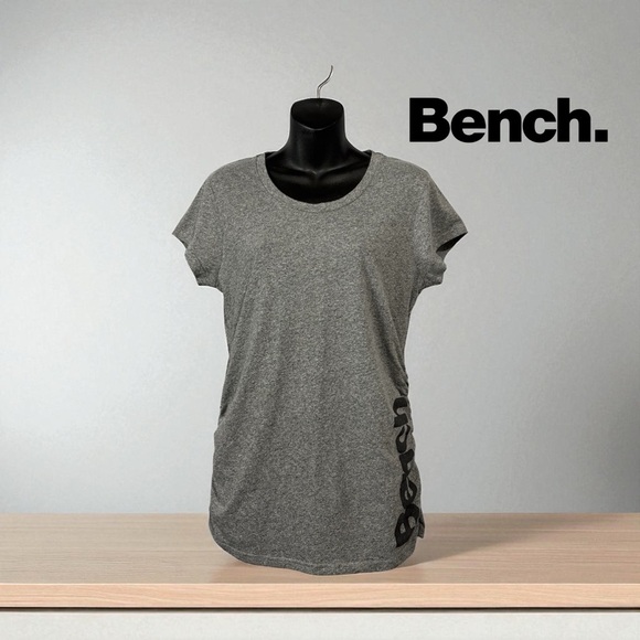 Heather Grey Bench. T-Shirt Side Logo, XL - Picture 1 of 9
